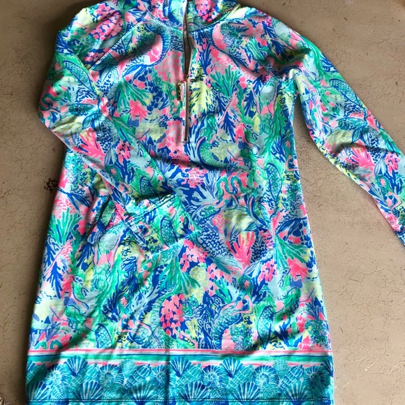 🦄 HTF NWOT  Lilly Pulitzer Mermaids Cove Dress - Picture 3 of 8
